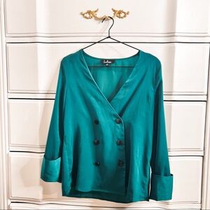 LULUS teal blouse (Sz S)